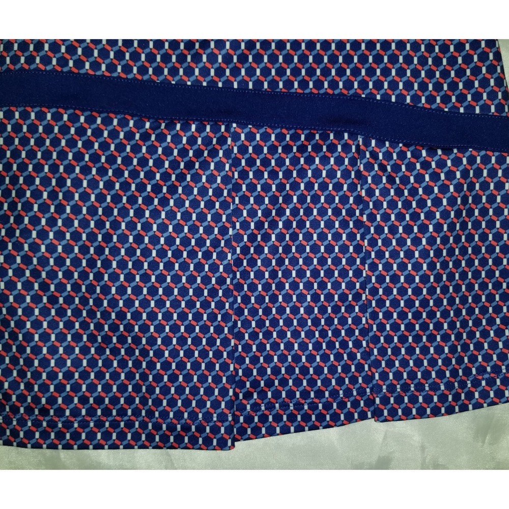 Nike Golf Skort Women Medium Navy Blue Excellent Dri-FIT Geometric Pleated Hem - Picture 4 of 6